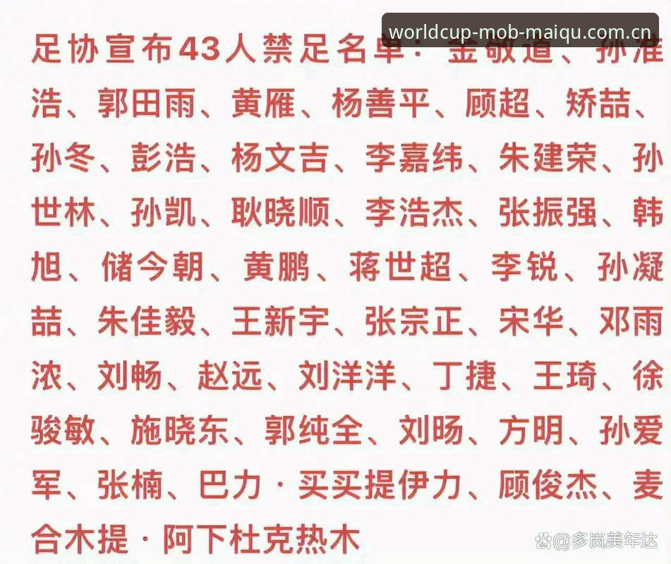 中国足协第三批禁足名单深度评测：17人终身禁赛背后的足球治理新格局